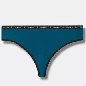 Torrid - Cotton Mid-Rise Thong Logo Panty in Legion Blue​​​​